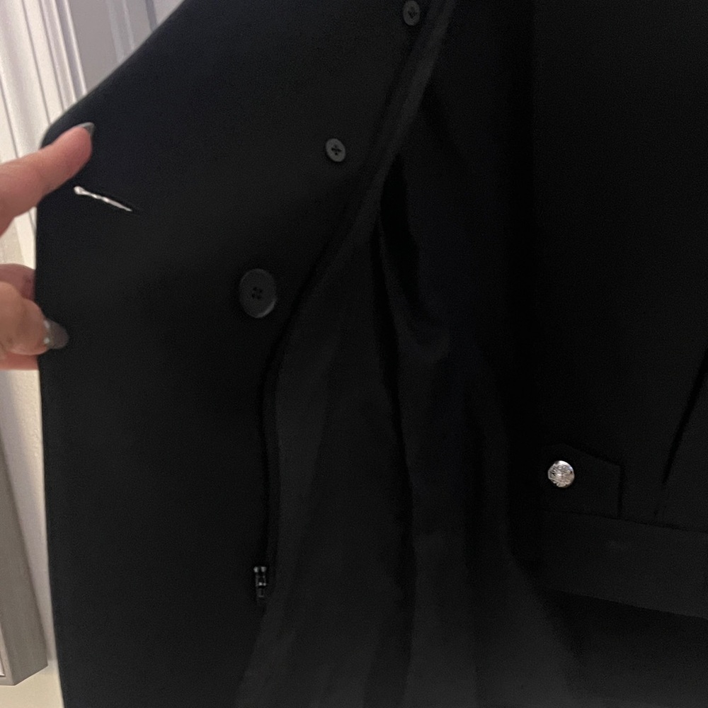 Veronica Beard Elegant Black Blazer with Shiny Silver Accents - Picture 5 of 14